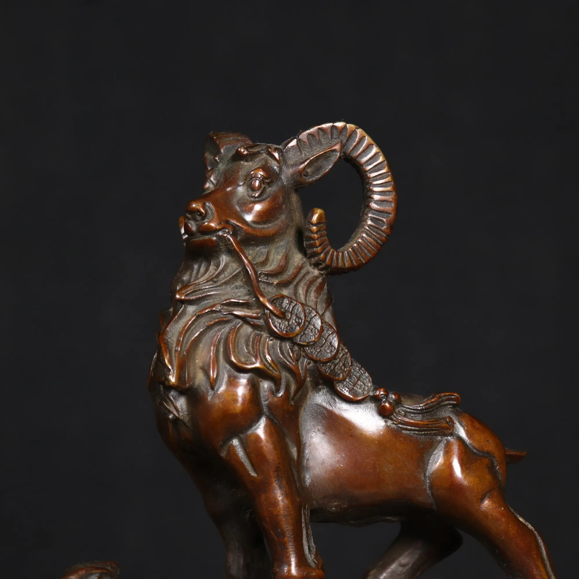 Pure Copper Goat Figurine - Premium Home Decor Gift for Opening Ceremony and Spiritual Offering