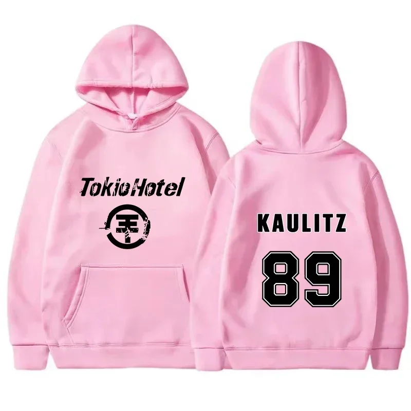 Zespół rockowy Tokyo Hotel Męska bluza z kapturem z nadrukiem Damska bluza z kapturem Hip Hop Harajuku Pullover Unisex Sweter Odzież Kurtka Casual