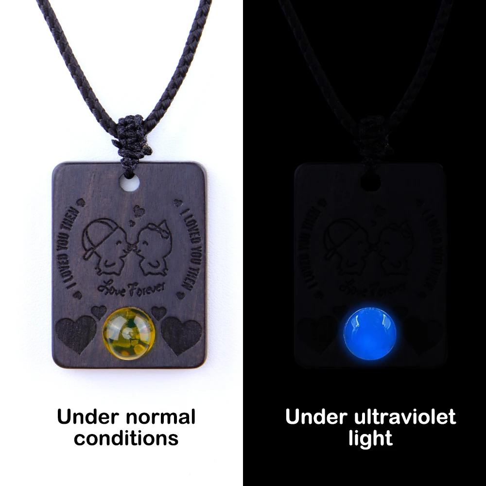 Etiqueta cuadrada de sándalo Xq azul y ámbar: graba tu leyenda y darlo al su amor eterno como regalo sagrado y romántico