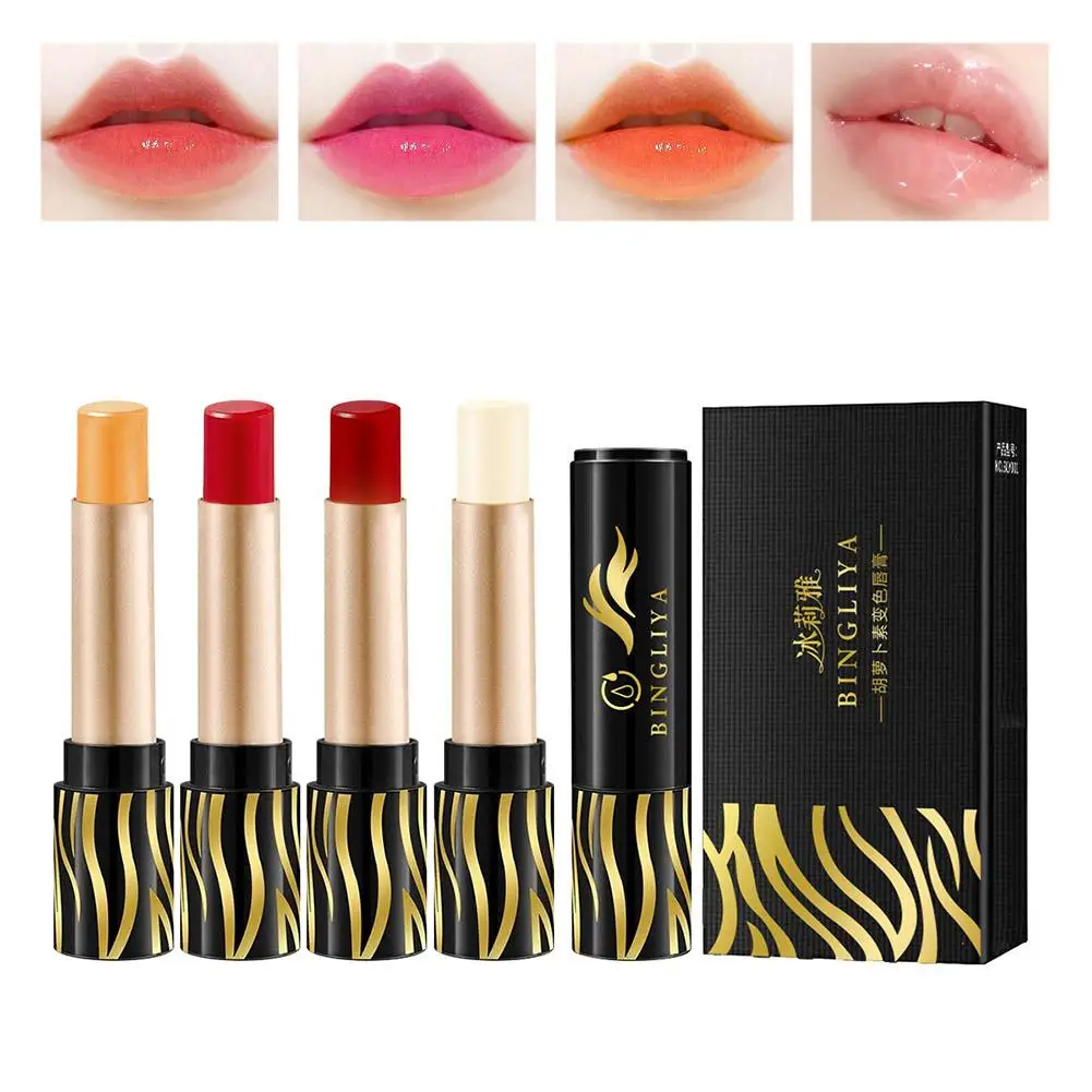 Bálsamo labial impermeable que cambia de Color y temperatura, brillo de labios transparente, hidratante, maquillaje de Color zanahoria, cosméticos, nuevo