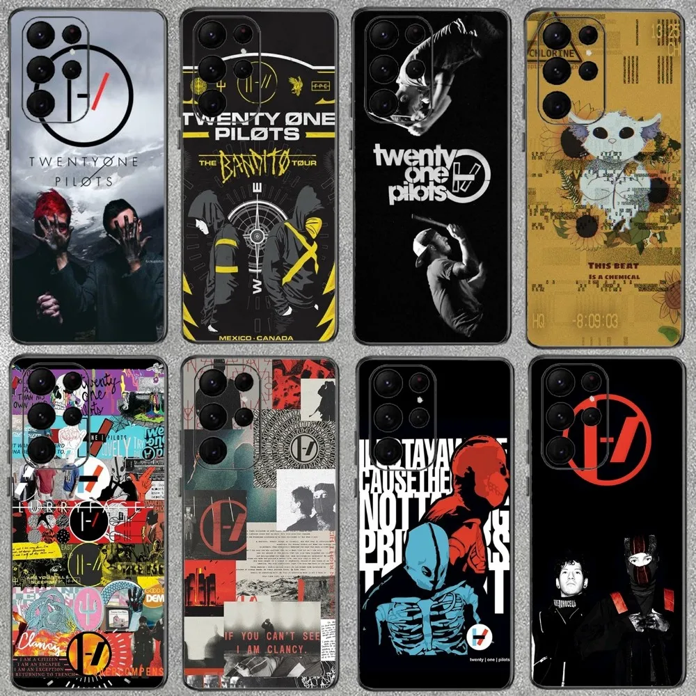 Pilots T-Twenty One Phone Case For Samsung Galaxy A52 A12 A51 S21 Edge S22ULTRA S23 S20LITE Plus Ultra Black Cover