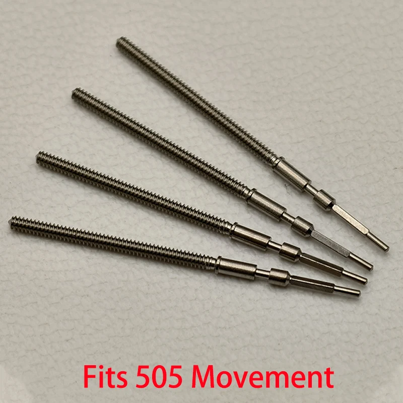2pcs/4pcs 505 Watch Crown Stem Spare Parts Crown Watch Steel Stem Kit Fits 505 507 515 517 Automatic Mechanical Movement Stem