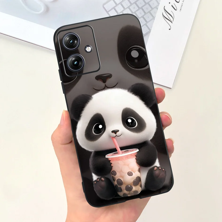 For Motorola Moto G64 2024 Case Fashion Tulip Cartoon Soft Silicone Matte Cover For Moto G54 G 54 Power MotoG54 Shockproof Funda