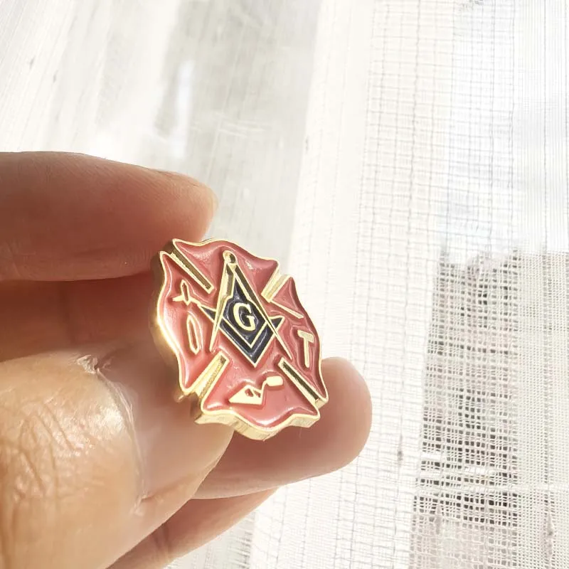 

Символический пожарный, нагрудный значок, квадратный и компас, почетный значок, броши «Бесплатные масонцы»