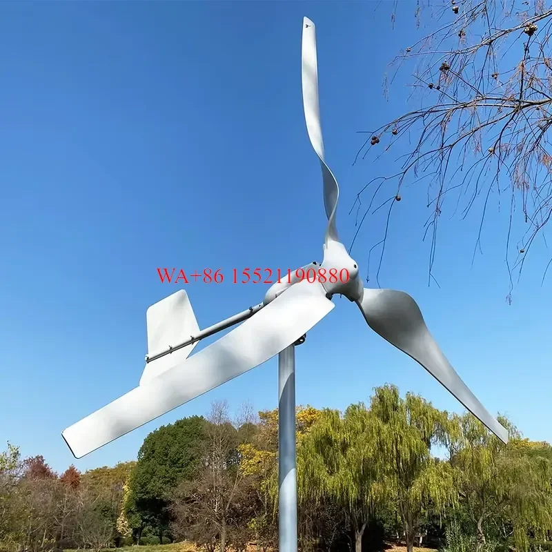 WMWMNU 2000W Complete Wind Turbine Kit 24V 48V Permanent Magnet Wind Wheel High Efficiency Wind Generator