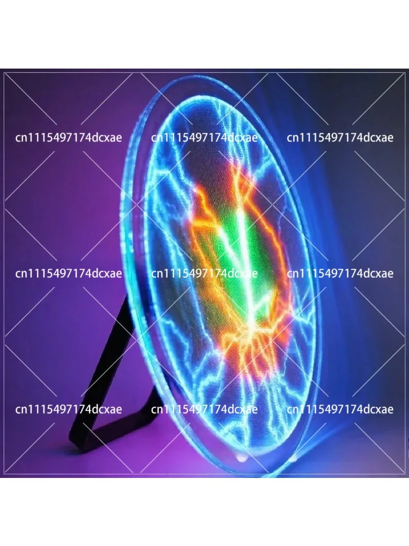 12 Inch Ion Plasma Disc Lightning Glass Ornament for Desk Decor