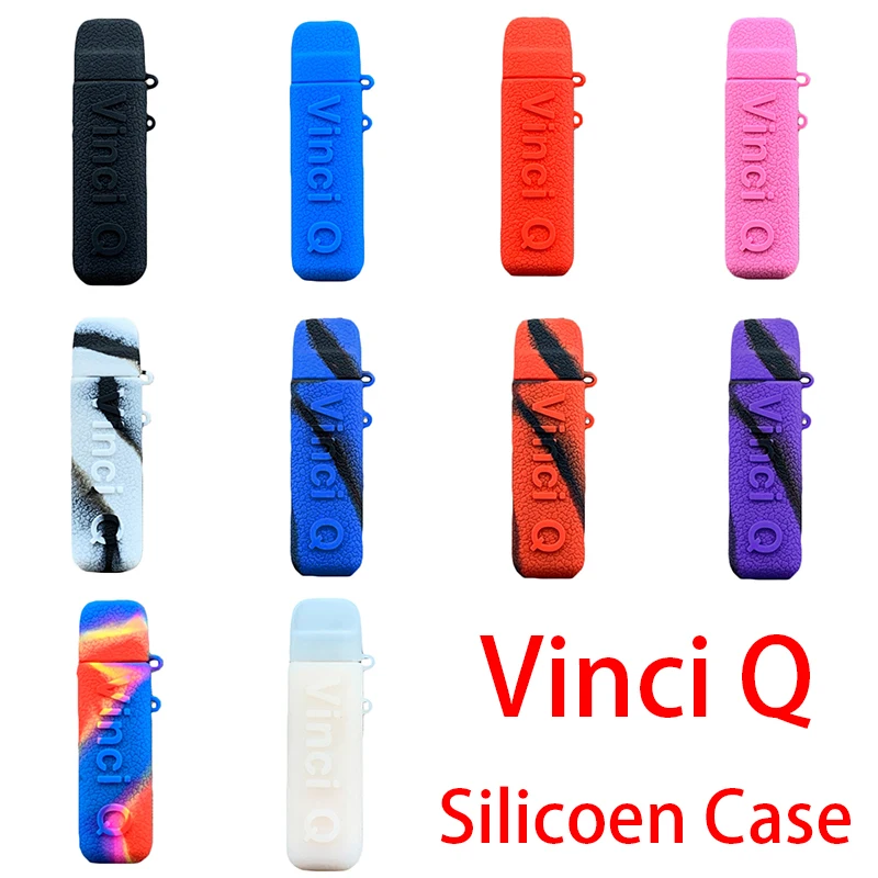 Silicone Texture Skin Case For VOOPOO VINCI Q Protective Rubber Soft Cover With Lanyard