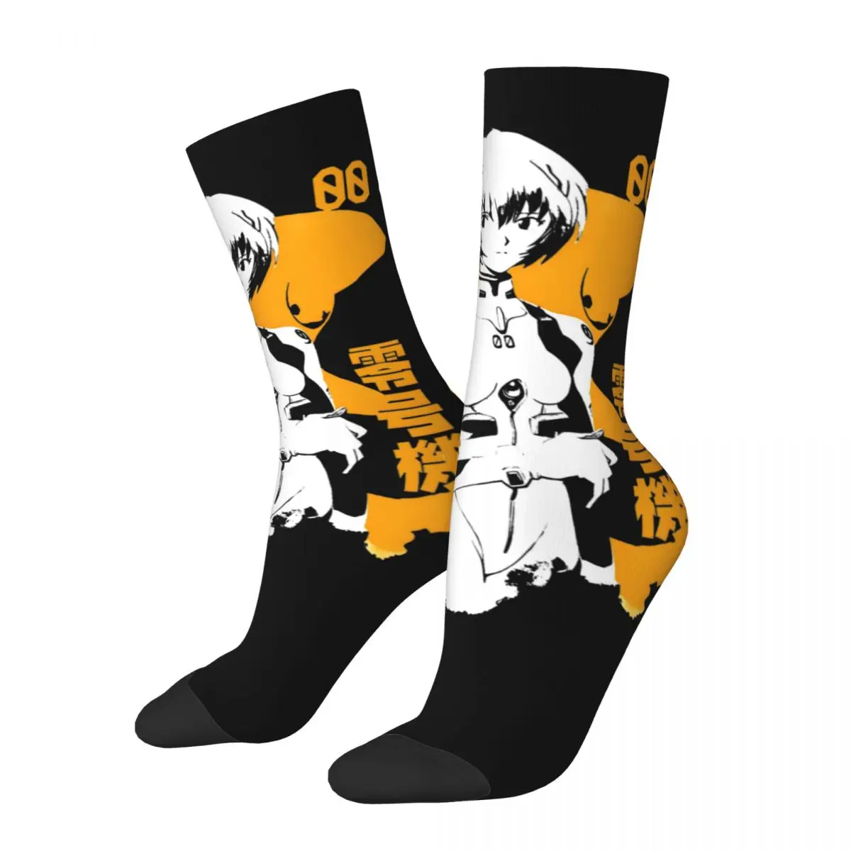 Cool Rei Ayanami Pilot 00 Sports Socks Polyester Middle Tube Socks for Unisex