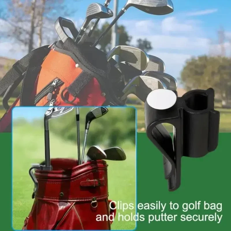 Golf Putter Clip 1 Set Golf Bag Clip Fixed Golf Club Clip Clubs Buckle Ball Training Aids Swing Trainer Golf Putter Holder