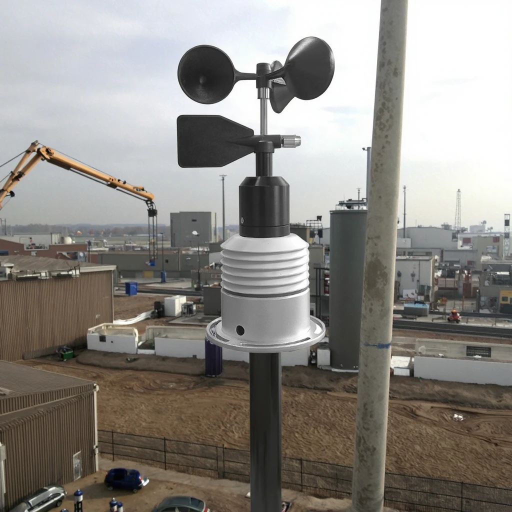 OEM دعم الاستخدام في الهواء الطلق RS485 Modbus مخصصة متكاملة سرعة الرياح واتجاه الرطوبة درجة الحرارة مستشعر الطقس