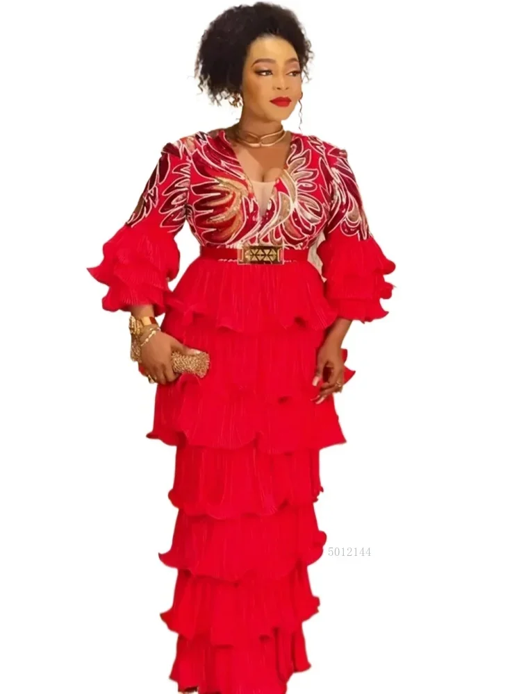 

Elegant African Wedding Dress for Women Long Maxi Kaftan Robe Muslim Fashion Abaya Dashiki Turkish Style 2025 New