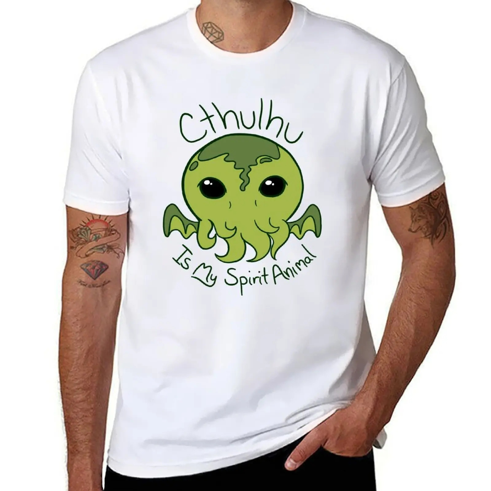 

Cthulhu is My Spirit Animal T-Shirt man graphic t shirt t shirt for man 100 percent cotton T-Shirt
