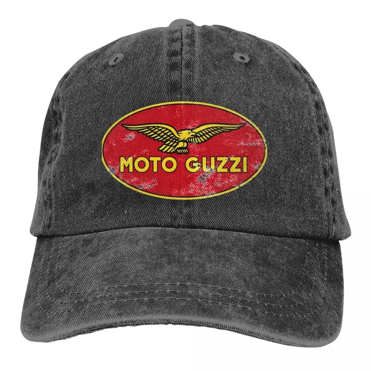 Moto Guzzi-Motorcycle Racing Baseball Cap, angustiado lavado chapéu do pai, Unisex, Moda, Merchandise, Moto, Viagem Gift Caps