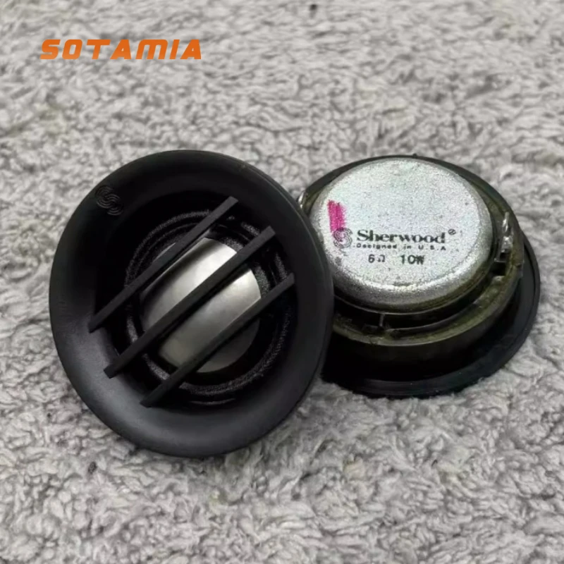 SOTAMIA 2 ชิ้น 1.5 นิ้วมินิทวีตเตอร์ 6 โอห์ม 10 วัตต์ไทเทเนียมฟิล์มเสียง Treble ลําโพงกันน้ําทวีตเตอร์เสียงเพลงลําโพงไฮไฟ