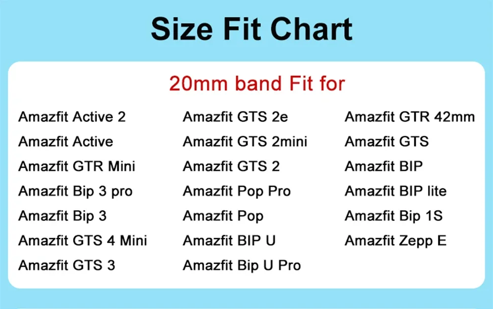 20mm Strap for Amazfit Active 2 Square/Active 2/Active GTS 4 3 2 Men Women Replacement Wristband for Amazfit Active 2 Square