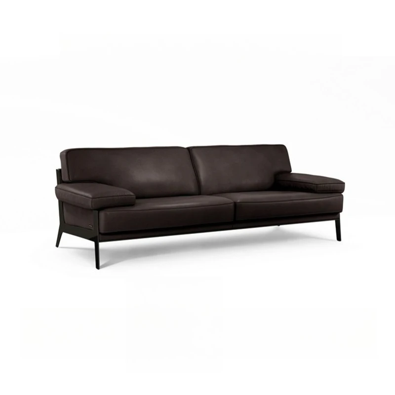 High-end leather sofa, villa furniture, first-layer cowhide, light luxury style