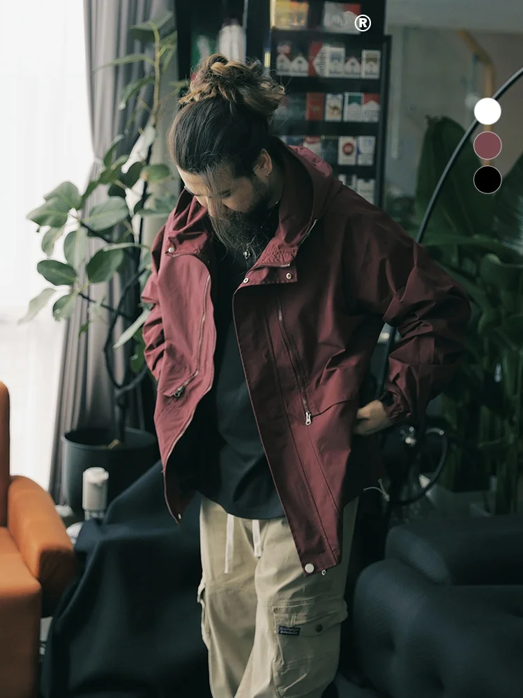 

PANMAX Large Size Trendy Men's Autumn Outdoor Jaet Hooded Functional Sle Mountain Series Retro Workwear Outerwear Coat