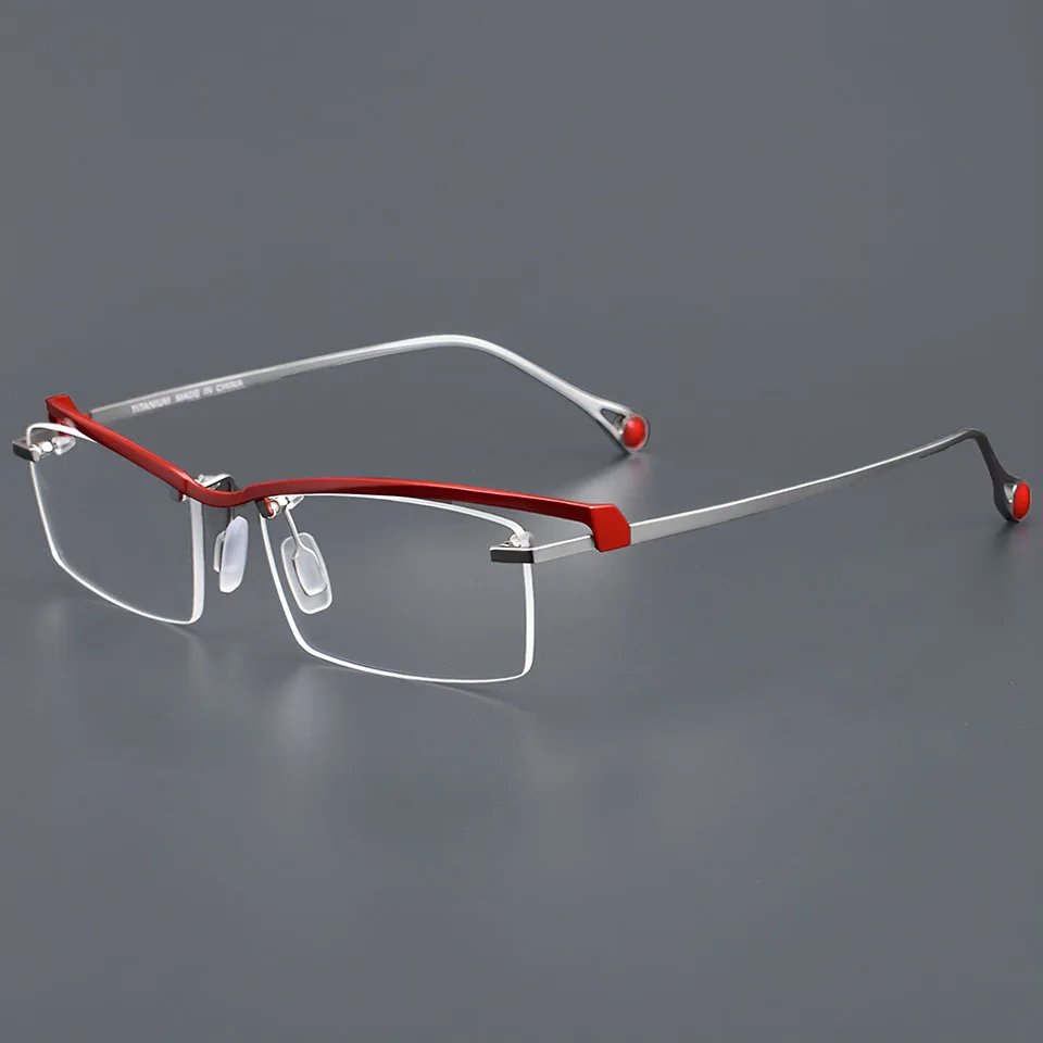 

Новые модные легкие очки унисекс из титанового сплава без оправы для компьютера, чтения, при близорукости, с защитой от синего света, UV400