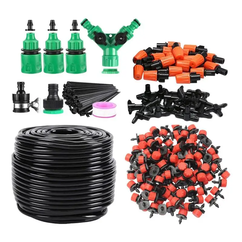 

Drip Irrigation System Kit Quick Connect Garden Watering System Quick Connect Saving Water Patio Misting Plant Watering