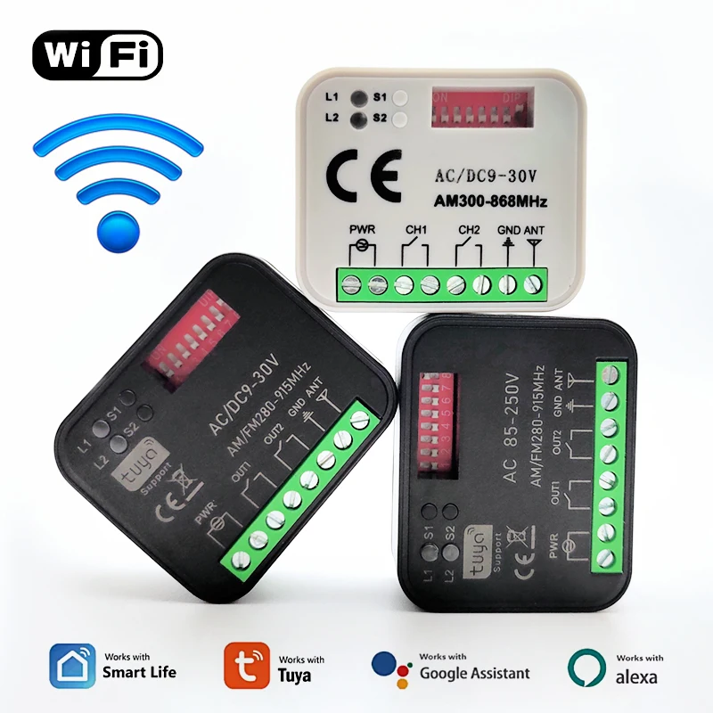 

Новый универсальный 433 МГц, 868 МГц, 300 и 868 МГц RX MULTI Tuya WIFI пульт дистанционного управления с модулем Smart Switch, 12 В, 24 В, 110 В, 220 В