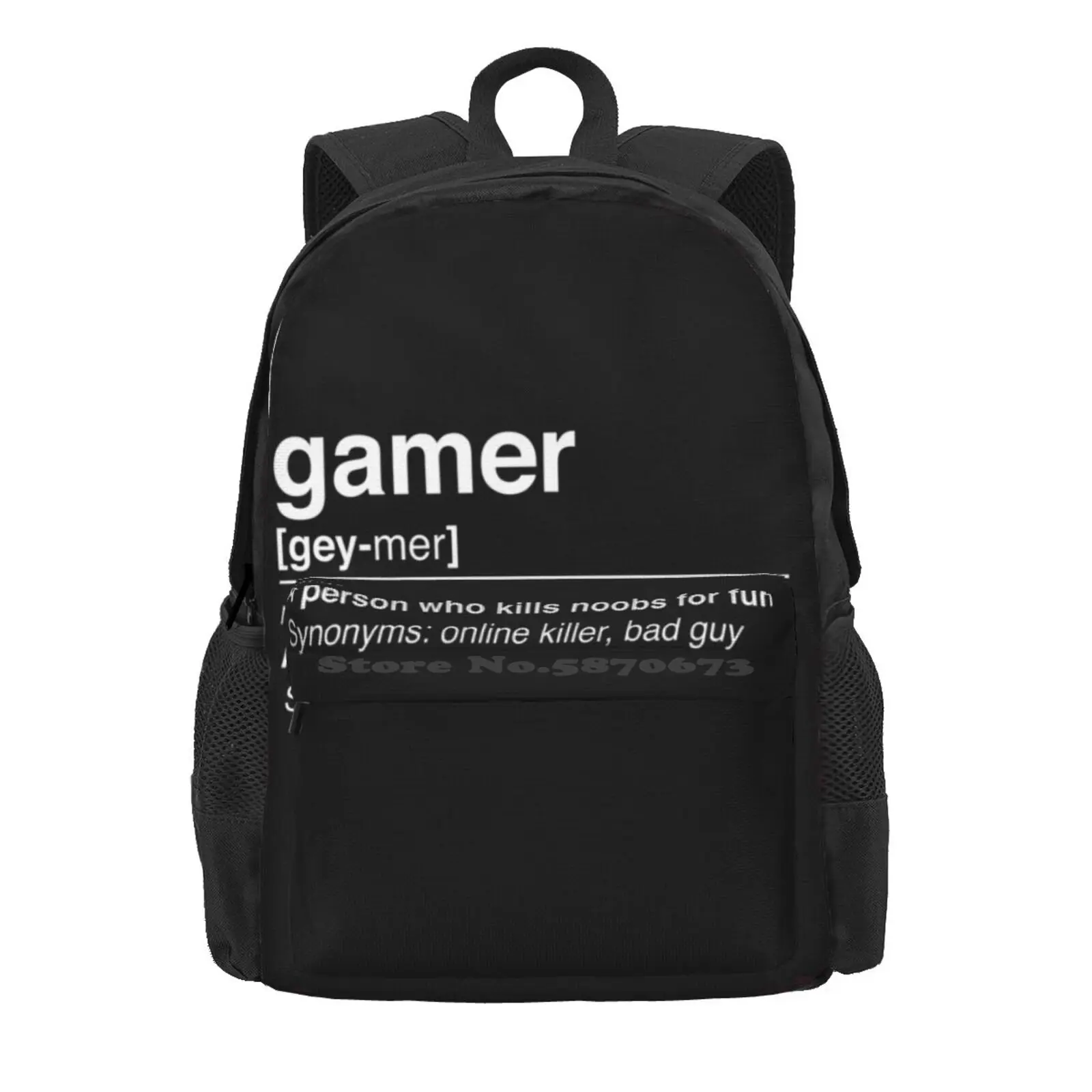 Gamer Definition Hot Sale Schoolbag Backpack Fashion Bags Gamers Gaming Pro Gamer Professional Gamer Players Video Games