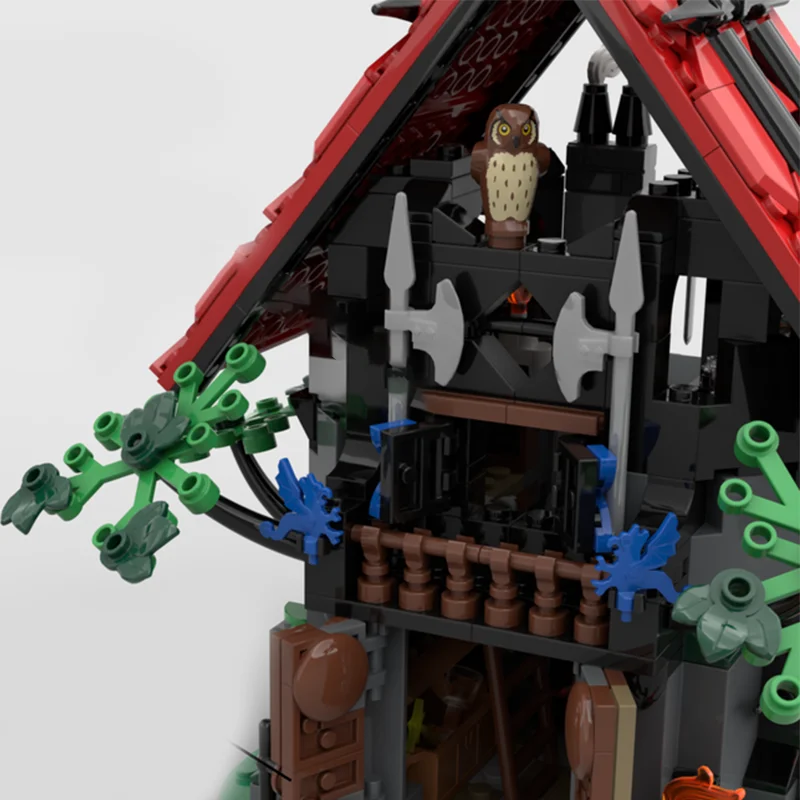 464pcs MOC Wizard S Magical Workshop Medieval Castle Model Building Blocks Home Decor Desk Display Shelf Accent Gift For Adults