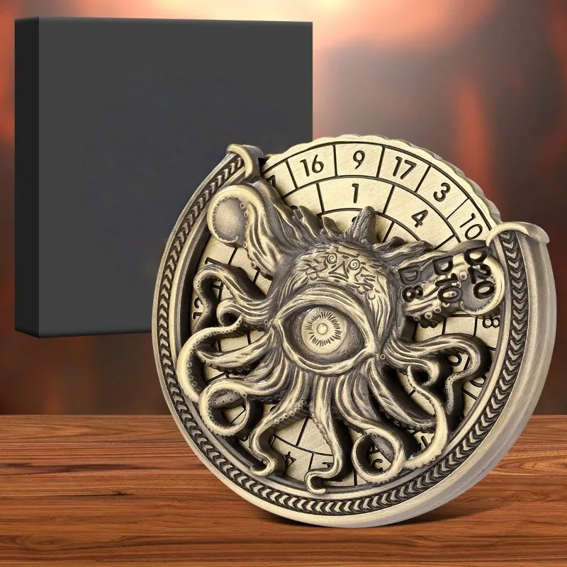 لعبة FUN HO EDC Octopus Eye الرقمية لعبة النرد سبينر فيدجيت سبينر المعدنية لتخفيف التوتر