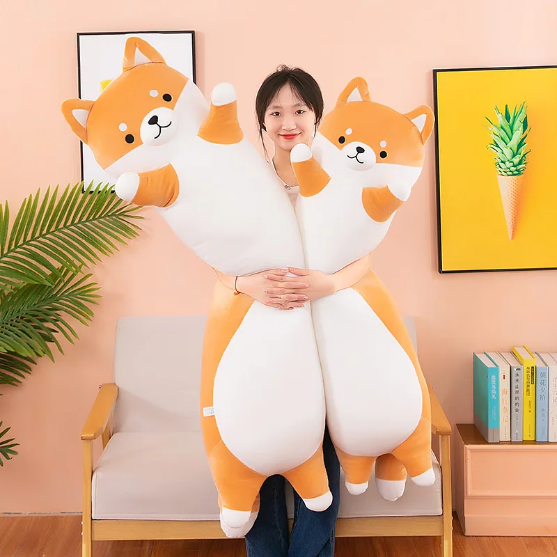 130CM Cute Soft Long Cat Pillow Dog Boyfriend Plush Toys Stuffed Pause Office Nap Sleep Pillow Cushion Gift Doll for Kids Girl