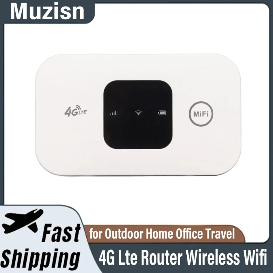 

4G 150mbps Lte Router Wireless Wifi 2100mAh Mobile Hotspot with SIM Card Slot Hotspot Pocket WIFI for Outdoor Home Office Travel