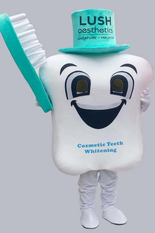 Tand mascotte kostuum tandarts tanden reclame rekwisieten tandheelkundige zorg cosplay pakken voor gezondheidsonderwijs rollenspel feest Halloween