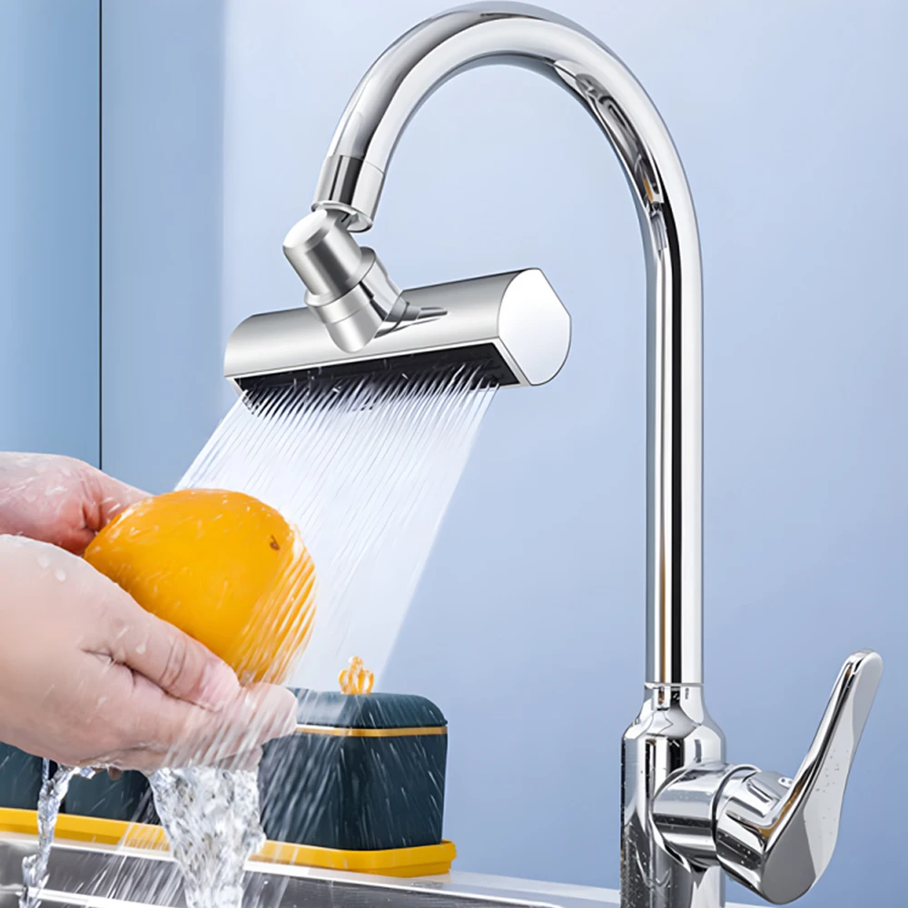 

Kitchen Faucet Splash Protector Waterfall Water Outlet Universal Rotary Bubbler Booster Extension Water Nozzle Universal Joint