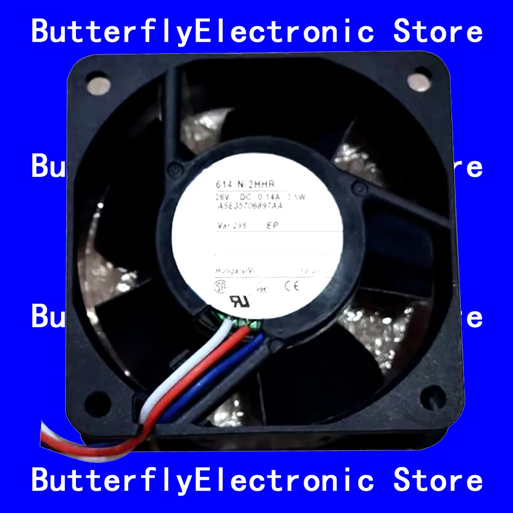 

НОВЫЙ ОРИГИНАЛЬНЫЙ ВЕНТИЛЯТОР 614N/2HHR 614 N/2HHR 26 В постоянного тока 3,5 Вт 6025 6 СМ 60*60*25 ММ
