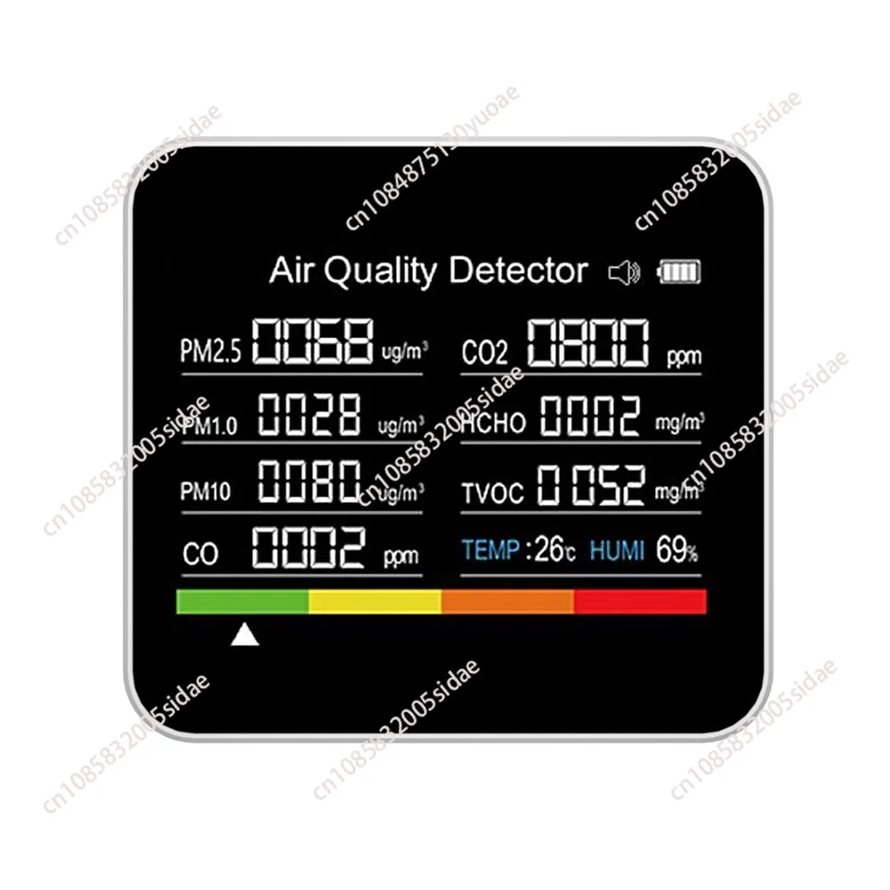 9 in1 CO2 Meter Air Quality detector APP BT Carbon Dioxide Detector TVOC HCHO PM2.5 PM1.0 PM10 Temperature Humidity CO2 Sensor