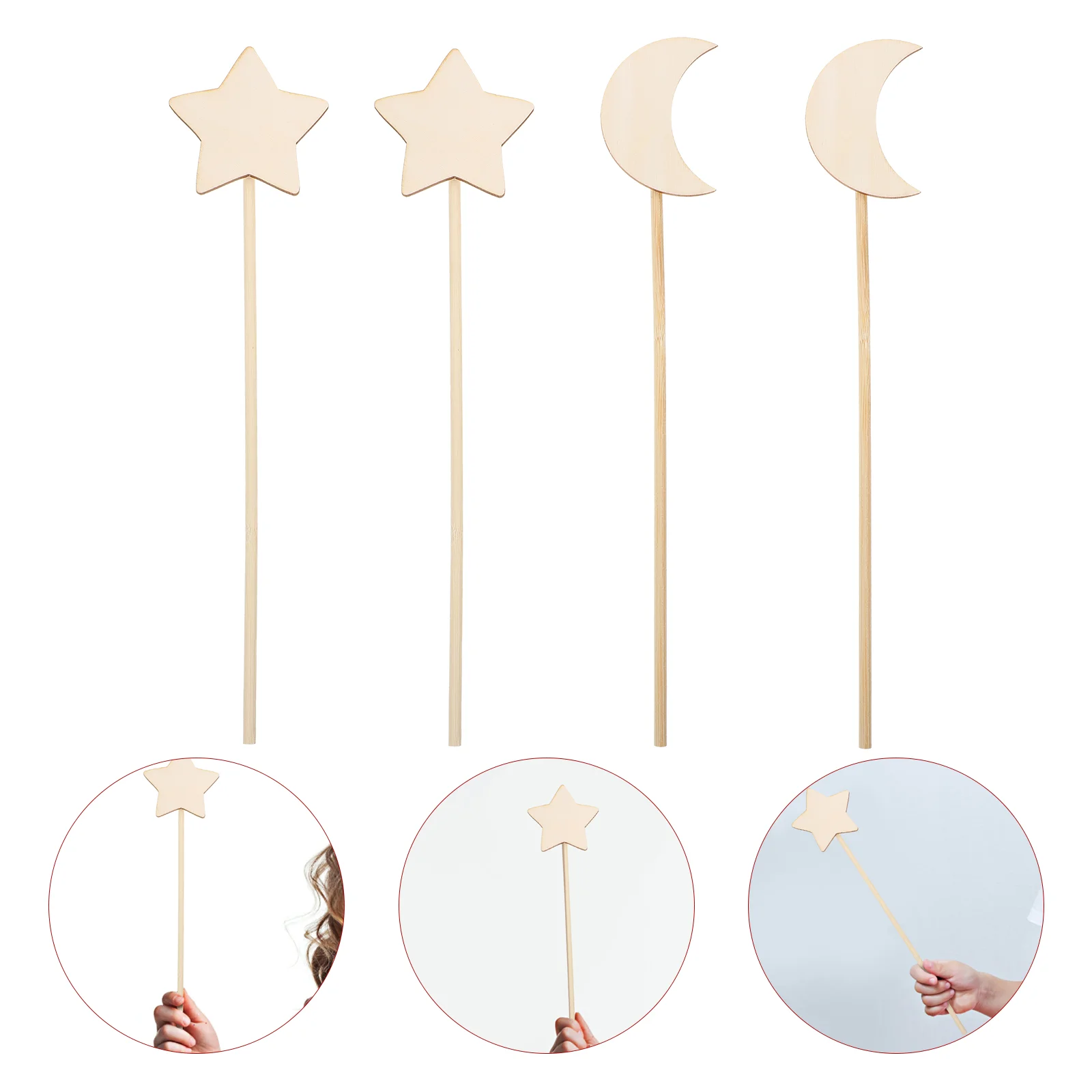 

8 Pcs Handmade Kids Toys Wooden Kids' Craft Wedding DIY Fairy for Girls