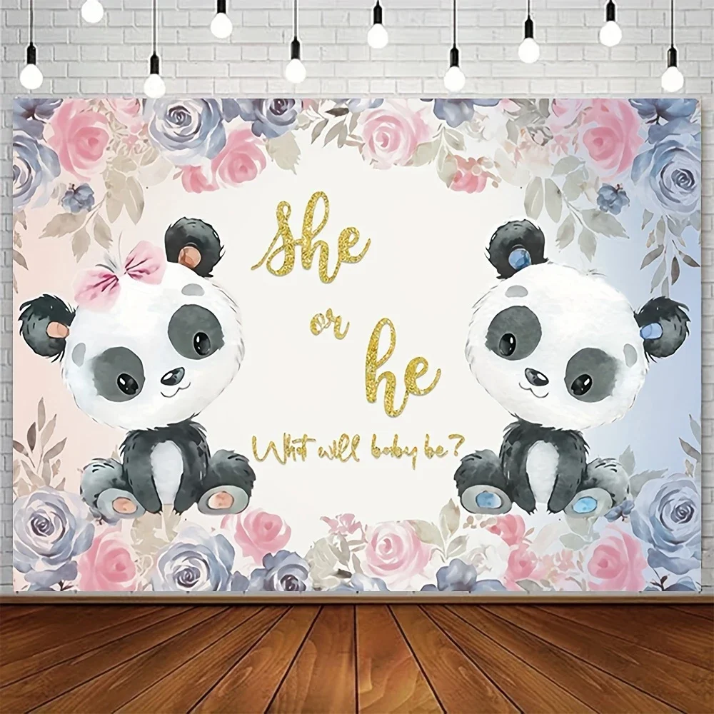Geschlecht offenbaren Party Thema Cartoon roten Panda Hintergrund, Foto Hintergrund, Junge oder Mädchen Party liefert, Foto Hintergrund, Flagge