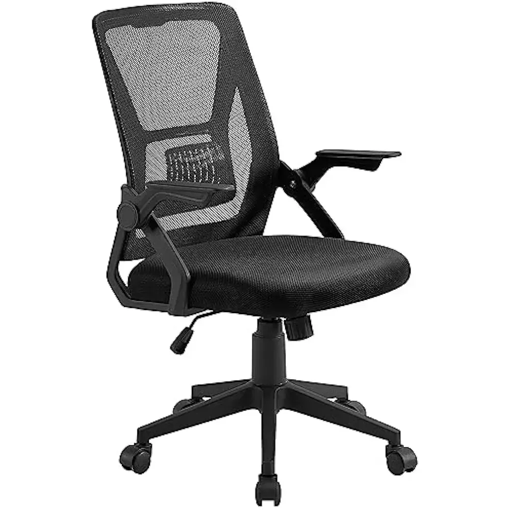 

Office Chairs, Mid-Back Swivel Ergonomic Office Chair with Adjustable Arms Mesh Lumbar Support for Computer Task Work