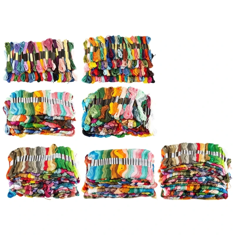 Embroidery Floss for Crosses Stitching Sturdy Embroidery Thread Bright Embroidery Floss for Delicate and Designs