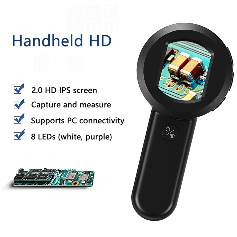 High-Definition Handheld Vergrootglas Fotografeerbaar Ips Kleurenscherm Ingebouwd In Led-Verlichting Smart Vergrootglas