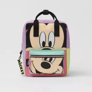 Disney dos desenhos animados mickey mouse bonito moda mochila feminina minnie lona saco de escola moda grande capacidade mochila meninas 8 principais vendas bolsa feminina grande de lona - №6