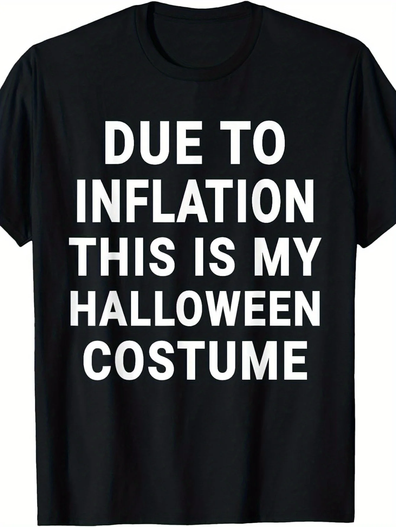 Humor "Under Inflation, This Is My Dress" T-shirt-short-sleeved crew neck, fun print design, casual and comfor