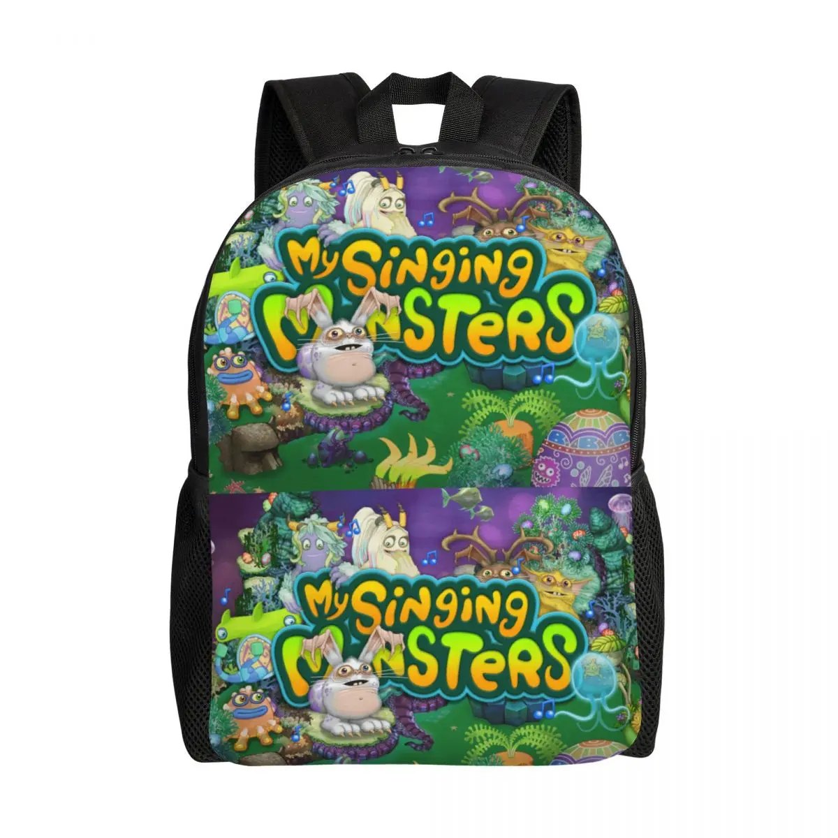 

My Singing Monsters Playground Travel Backpack Men Women School Computer Bookbag College Student Daypack Bags