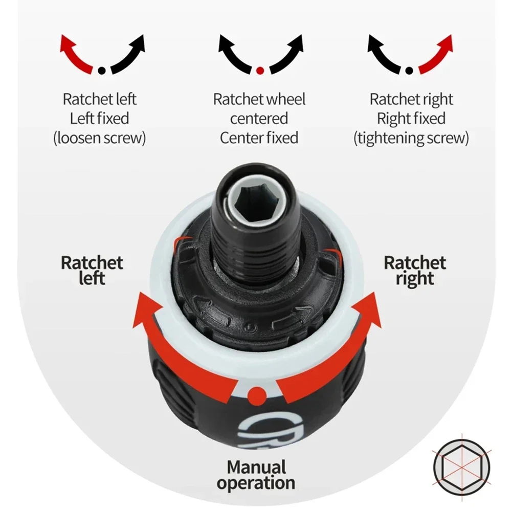 85*45mm Mini Ratchet Screwdriver Dual-purpose Magnetic Batch Head For Repairing Telescopic Labor-Saving Hand Tools