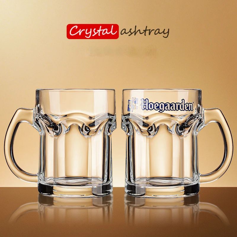 500ml Thickened Glass Ribbon Beer Cup Creative Cool Large Summer Draft Beer Cup Hero Cup Beverage Tea Cup Party Wine Cup Gift