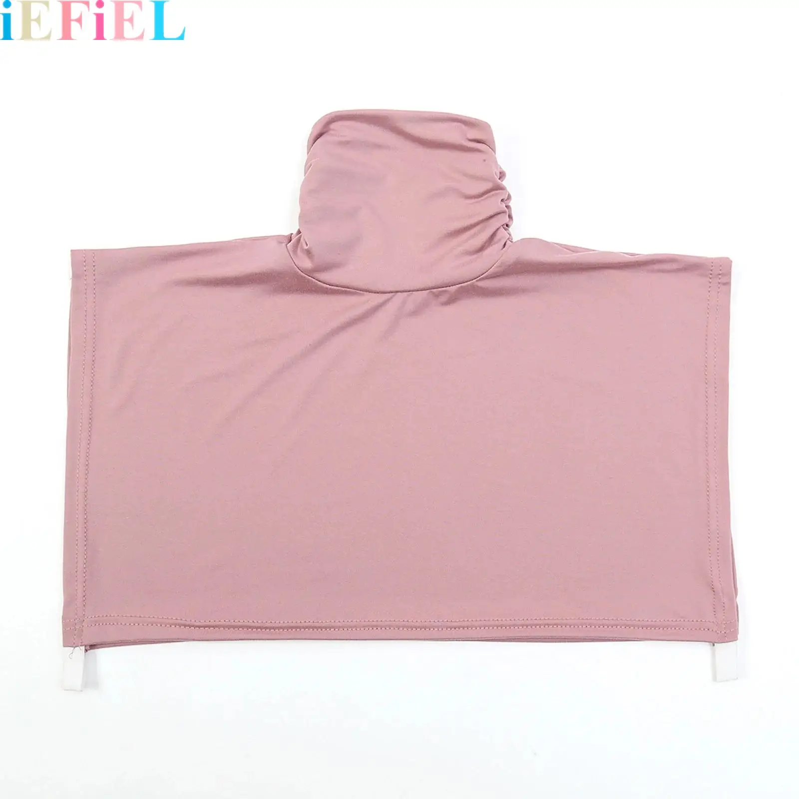 

Unisex Detachable Turtleneck Solid Color Fake Collar Ruched Design Half Blouse Pullover Dickey Faux Collar