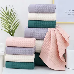 1/5 Face Towels Green Set 100% Cotton Adult Bathroom Absorbent Body Bath Towels Waffle High Quality Kids Wash Towels Beige Pink