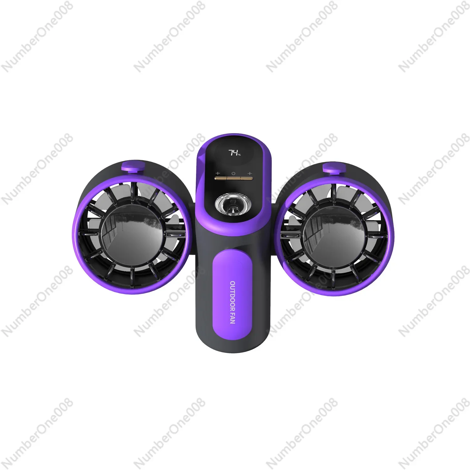 

Turbine Violence Double Head Waist Small Fan Outdoor Sports Site High Temperature Operation Large Wind Fan