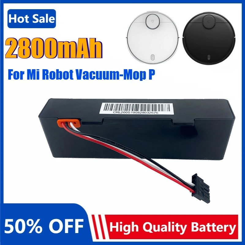 

Li-ion Sweeper Battery for Xiaomi Mijia Mi Robot Vacuum-Mop P Sweeping and Cleaning Robot 2800mAh Replacement Bateria