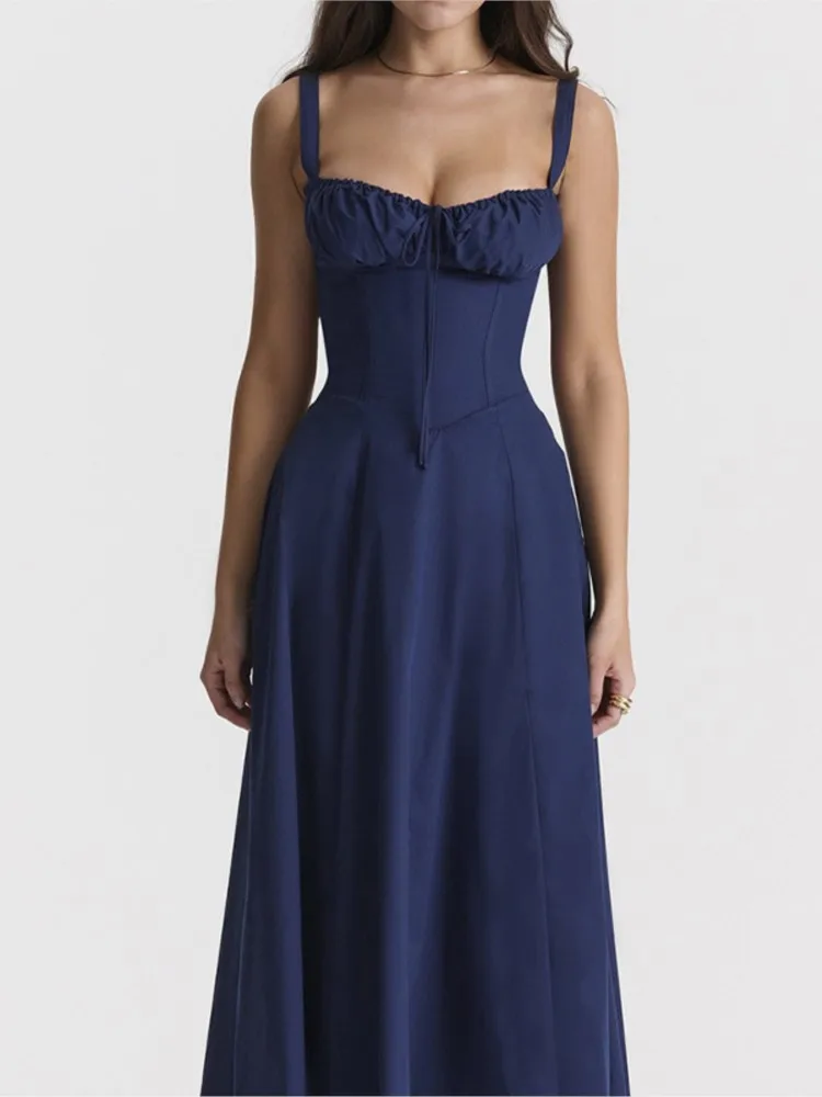 섹시한 여성 드레스 우아한 캐미솔 민소매 로우컷 하이웨이스트 슬릿 헴 로브 파티 프롬 나이트클럽 비즈니스 베스티도스 여름