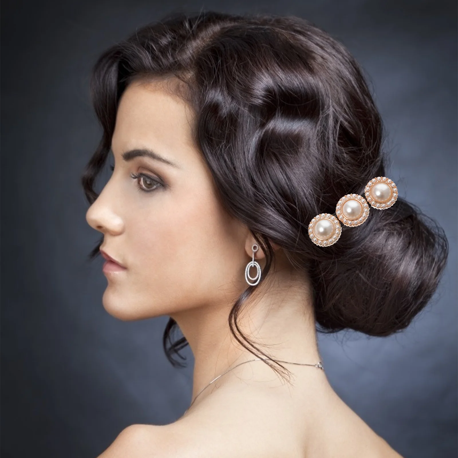 

3Pcs Pearls Hair Bun Curler Elegant Hairstyle Shaper DIY Hair Accessories for Women Girls Beach Party Dance Club