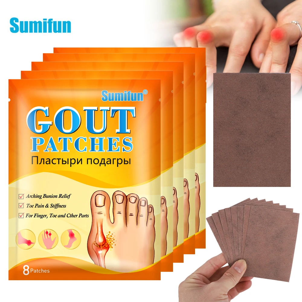 

8/24/40Pcs Sumifun Gout Pain Relief Patch Treat Bunion Hallux Valgus Toe Finger Swelling Ache Foot Bone Thumb Corrector Plaster